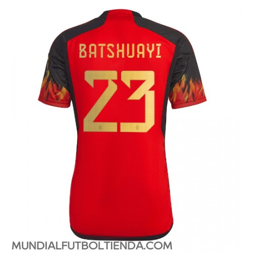 Camiseta Bélgica Michy Batshuayi #23 Primera Equipación Replica Mundial 2022 mangas cortas